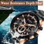 Herr Top Brand Luxury Blue Steel Quartz Chronograph Luxury Men Watch Blue Steel Men'S Watch Blue Dial — image 15 of 22