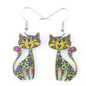 Bonsny Cute Lovely Cat  Earrings Acrylic Printing Patterns 2017 New Design Drop Earrings For Girls Woman Jewelry — image 6 of 20