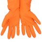 3 Pairs Rubber Cleaning Gloves Latex Free Dishwashing Gloves - 13" Reusable Nitrile Gloves Large, Green+Orange+Red — image 9 of 9