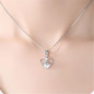 925 Sterling Silver Crystal Love Heart Pendant Necklace Women Jewellery Gift UK — image 7 of 7