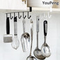 Kitchen Cabinets Ceiling Storage Hook With 6/12 Hooks Desk Cabinets Organizer Hanging Rack Organizer Kitchen Hanging Tool — image 14 of 18