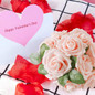 Artificial Flowers 9/25/50pcs Real Looking Cream Fake Roses w/Stem for DIY Wedding Bouquets for Bride Centerpieces Bridal Shower Party Home Room Decorations — image 7 of 20