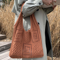 New Knitted Bag Retro Hollow Knitted Bag, Shoulder Bag, Women's Handbag, Shopping Bag, New Shoulder Bag, Fashion Women's Shoulder Bag, New Crossbody Bag, Christmas Gifts, Mother's Day Gifts, Thanksgiving Gifts, Valentine's Day Gifts — image 3 of 21