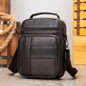 Genuine Leather Messenger Bag - Black, Multi-Compartment, Adjustable Strap, Ideal for Men's Daily Commute, Business, Travel — image 29 of 29