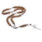 Handmade Round Bead Rosary Necklace for Men for Cross Jesus Pendant Catholic Religious Jewelry Gifts — image 6 of 10