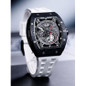 Watchs For Men Automatic  Luxury Tonneau Watch  Energy Storage Indicator  Sapphire Glass  50M Waterproof  Fluororubber Strap  Gifts For Men — image 7 of 8