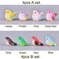 4 Pcs/set Resin Home Ornament Cute Little Birds Animal Model Figurine Glass Decor Miniature Craft Garden DIY Accessories — image 5 of 20