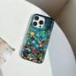 Little Blue Wild Flowers Colorful Flower Translucency Sparkling Glitter Sequin Glossy Case for iPhone 12 13 14 15 16 Pro Max — image 5 of 9