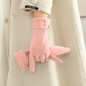 1 pair of thermal gloves, suitable for girls in winter, velvet, windproof and cold-proof temperament, elegant touch-screen split-finger gloves, left and right hands — image 19 of 22