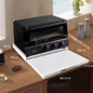 Multifunctional Microwave Oven Stand with Pull-Out Shelf for Kitchen Countertop Storage — image 8 of 9