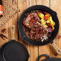 Cast Iron Skillet for Camping and Grilling - Pre-Seasoned Non-Stick Frying Pan for Steak, Home Kitchen, and Outdoor Cooking — image 5 of 12