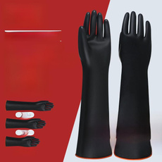 Heavy Duty Acid Alkali Resistant Gloves - Extra Long Industrial Rubber Chemical Protection Waterproof Work Gloves — image 3 of 13