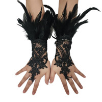 Lace Gloves Full Finger Gloves 1920s Women Bridal Gloves Wedding Gloves — image 2 of 11