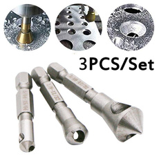 3/15pcs Countersink Deburring Tool Set Drill Bits 1/4 Hex Shank Chamfer Wood Countersink Deburring Drill Bit Tool 5/64 1/8 3/16 — image 3 of 13