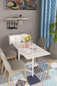 Creative Solid Wood Folding Wall Mounted Kitchen And Balcony Retractable Dining Table Sundries — image 6 of 19
