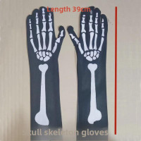 Skeleton Hand Gloves Halloween Scary Costume Accessory with Matching Socks — image 2 of 18