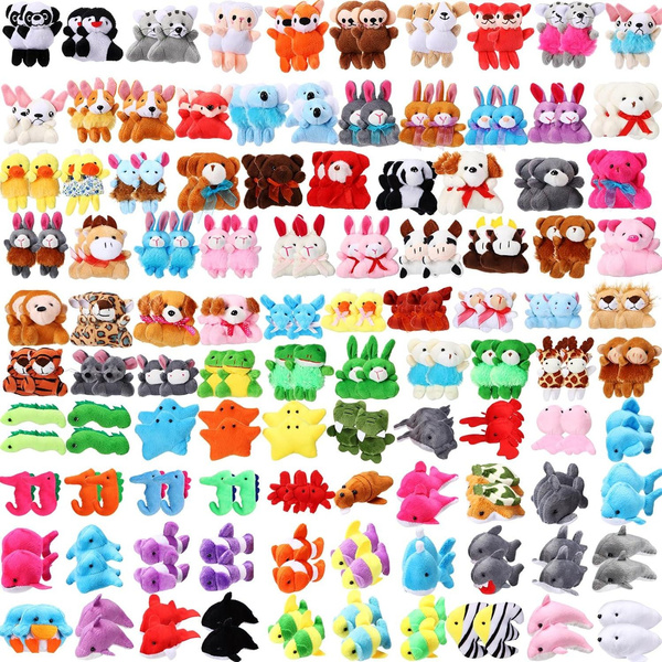 200 Pcs Mini Stuffed Animals Bulk Small Stuffed Animals Keychain Tiny Plush Toys For Operation Valentine Classroom Rewards Fillers Carnival Prizes(Cute) — image 1 of 8
