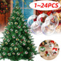 1~24pcs Clear Plastic Fillable Ornaments Ball Christmas DIY Craft Ball Bauble Ornament for Christmas Wedding Party Home Decorations — image 7 of 51