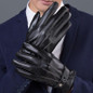 Mens Luxurious PU Leather winter Driving Warm Gloves Cashmere Gifts — image 6 of 24