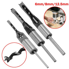 6/8/12.5mm HSS Square Hole Drill Bit Auger Bit Steel Mortising Drilling Craving Woodworking Tools — image 3 of 17