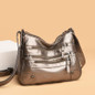 Women's Soft Leather Bag Waterproof Multi-Zipper Leather Satchel Outdoor Travel Shoulder Bag Crossbody Bag Casual Handbag Messenger Bag — image 13 of 24