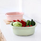 Double-Layer Kitchen Colander Basket with Drain Holes – Plastic Fruit & Vegetable Washing Bowl — image 5 of 8