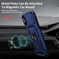 for iPhone Xs Max Case with Slide Lens Cover, HD Screen Protector, Military Grade Drop Protection, Magnetic Rotated Ring Holder Kickstand Phone Case — image 6 of 8