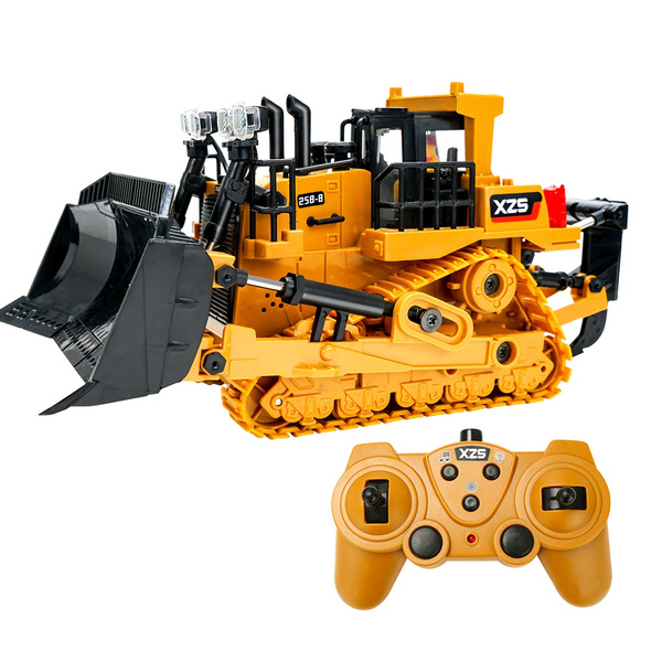 9Channel 2.4G 1/24 RC Bulldozer Engineering Simulation RC Truck Interactive Electric Toy for Kids Construction Model Car ONS — image 1 of 10