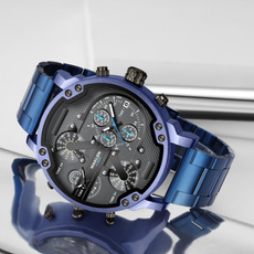 Oversized Dial Dual Time Watch for Men - Sporty Multifunction Quartz Watch — image 3 of 16