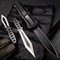 MEN 'S Gear Double Action Hidden Tactical Self Defense Assist Opening Fold Camping Hunting Survival Knife With Two Ninja Throwing Knives Set — image 9 of 12