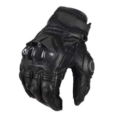 Leather Motorbike Motorcycle Gloves Knuckle Shell Protection Summer — image 3 of 10