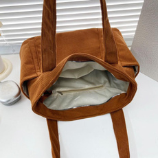 Stylish Corduroy Tote Bag for Women Large Capacity Commuter Shoulder Bag Minimalist Design Crossbody Bag Fashionable and Versatile — image 3 of 61