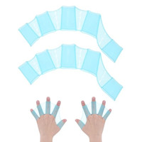 Silicone Swimming Gloves Webbed Swim Gloves Half-Finger Frog Type Swim Training Glove Water Resistance for Swimming/Diving/Water Aerobics — image 2 of 7
