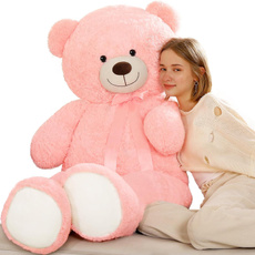 52 Inch Giant Teddy Bear Stuffed Animal, Pink Big Teddy Bear Plush Toys For Girlfriend, Kids, Life Size Large Bear Plushies Gift For ValentineS Day, Valentine, Birthday — image 3 of 8