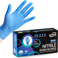 Disposable Nitrile Exam Gloves, Blue, Nitrile Gloves Disposable Latex Free, Medical Gloves, Cleaning Gloves, Food-Safe Rubber Gloves, Powder Free, Non-Sterile, 100-Ct Box (Large) — image 2 of 8