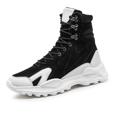 Trendy Chunky Sole High-Top Sneakers for Teens - Fashionable Outdoor Casual Sports Shoes — image 3 of 9