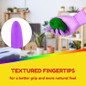 Colored Nitrile Gloves 100 Gloves Disposable (Latex-Free) For Cleaning, Baking, Gardening, Dishwashing, 5 Assorted Colors, Adult Size (1 Box Of 100 Gloves) — image 4 of 6