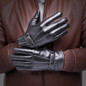 Mens Luxurious PU Leather winter Driving Warm Gloves Cashmere Gifts — image 5 of 24