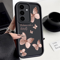 Gold Butterfly Soft TPU Case For Samsung Galaxy A55 A17 A54 A15 A56 A16 A35 A25 5G S25 S24 S23 S22 Ultra Plus S23 FE Phone Cover — image 2 of 15