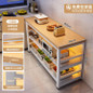Multifunctional Kitchen Storage Cabinet with Microwave Stand and Cutting Board — image 25 of 58
