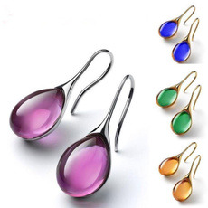 4 Colors  Exquisite and Simple  Inlaid Zircon Women's Earrings, Elegant Ladies' Engagement and Wedding Jewelry Accessories. Valentine's Day Gift for Her Girlfriend Birthday. — image 3 of 7