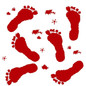 Horror Halloween Decoration Wall Stickers Bloody Fingerprint Blooding Handprint Foot 3D Wallpaper Waterproof Floor Door Decor — image 9 of 15