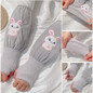 Lovely Rabbit Arm Sleeves Fingerless Hand Gloves For Student Writing Reading — image 13 of 15